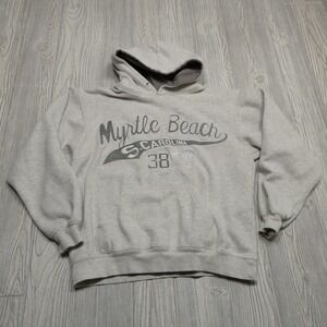 Myrtle Beach Hoodie Adult Small Gray Embroidered Pacific & Co. South Carolina